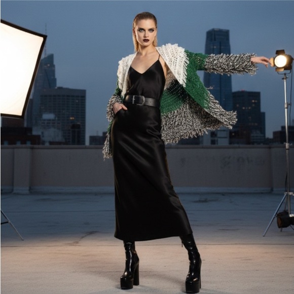 Tularosa "Adelaide" Loop Fringe Knit Cardigan - Picture 2 of 10